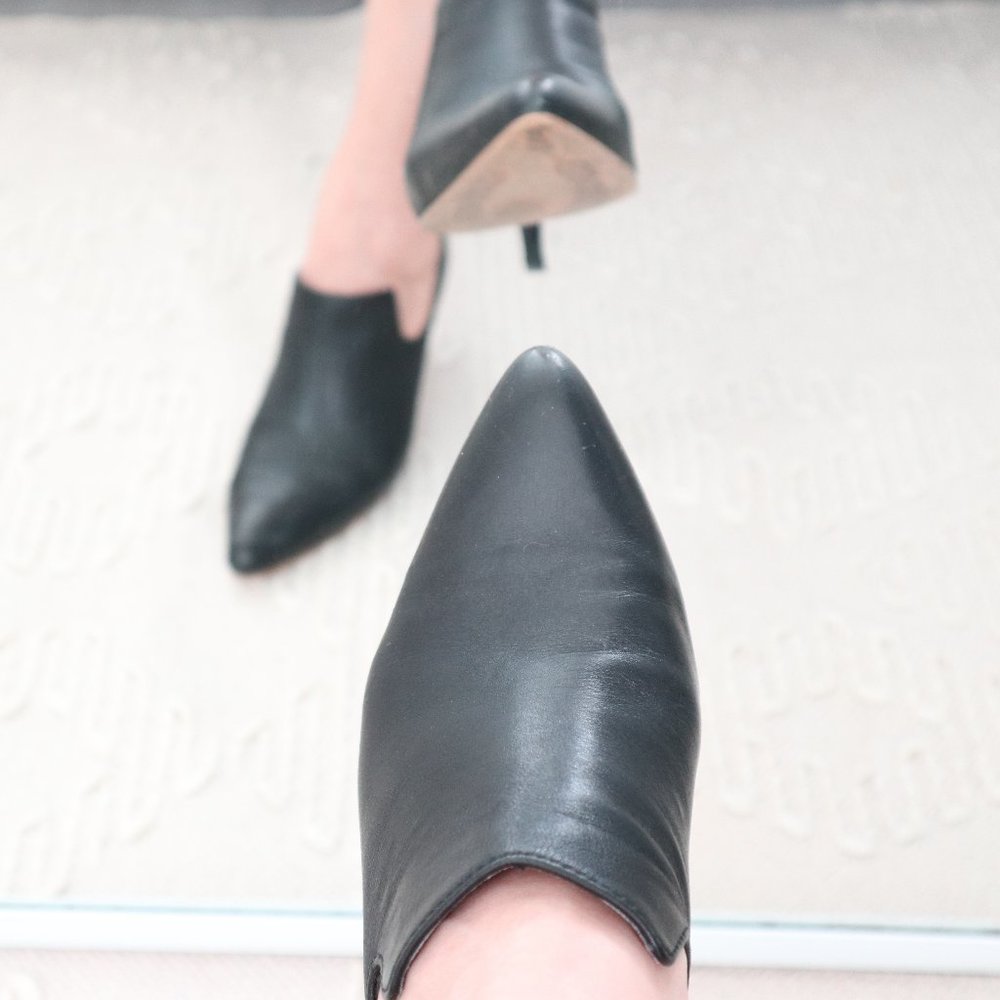 Black Zara Short Heel Booties